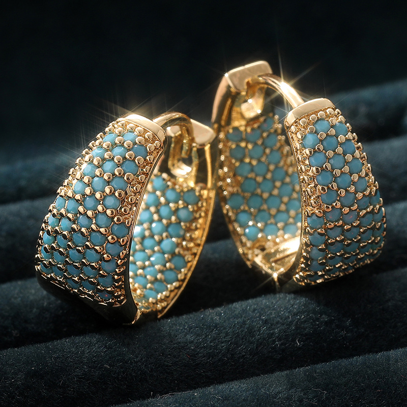 Image of Thick Circular Hoop Earrings, Elegant Jewelry, Fashionable Jewelry Suitable For Women To Wear At Wedding Banquets, Valentine's Day And Mother's Day Gifts