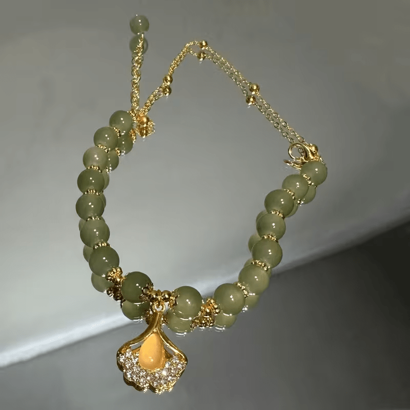 TEMU Pulsera de Ginkgo Tres , Capa, con Hojas de Ginkgo, Ideal como Regalo para , Novias, y