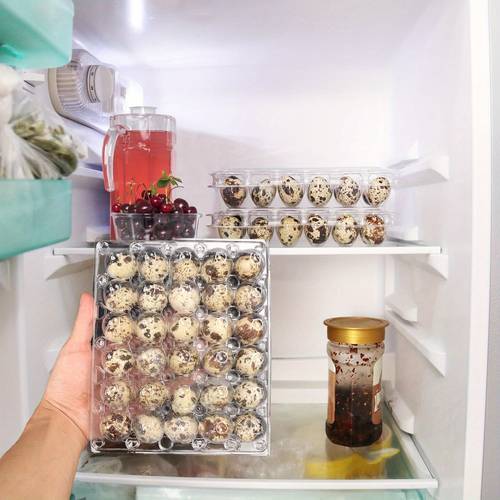 31pcs 30 grid quail reusable transparent quail egg holder stackable plastic quail egg container used for quail eggs