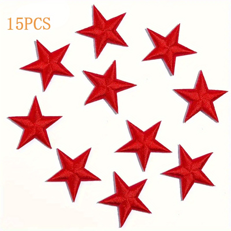 TEMU 15pcs Patches En Fer À Étoiles Brillants Et Colorés | Appliques Brodées Multi-couleurs Pour Une Mode DIY | Décalcomanies de Réparation À Coudre