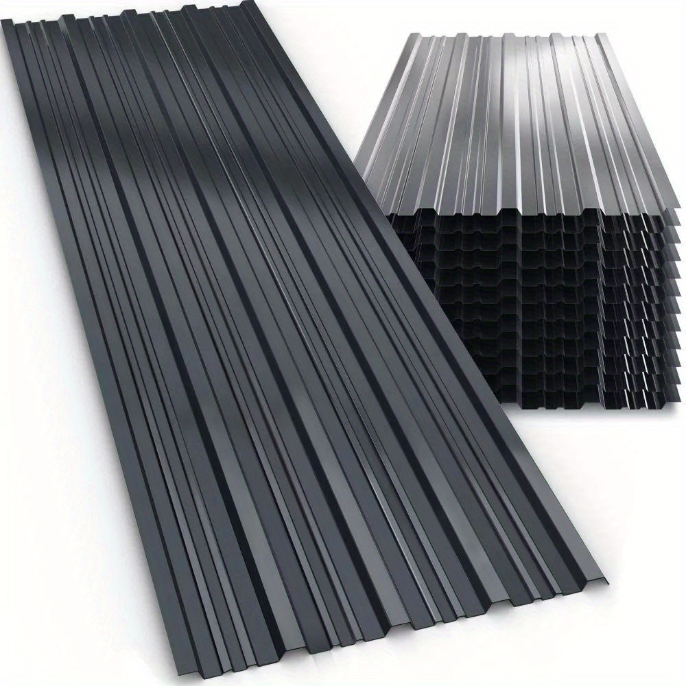 TEMU 24 pezzi di Ondulata in Metallo, 129 cm x (14 m簡) Copertura per Capannone - Pannelli in Acciaio Zincato, Temporanei e Rimovibili