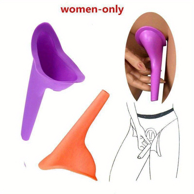 Leak-Proof PVC Portable Female Urination Device - Spill-Proof Funnel Cup for Outdoor, Travel, Camping, Hiking - Reusable Personal Urinal Storage Bag