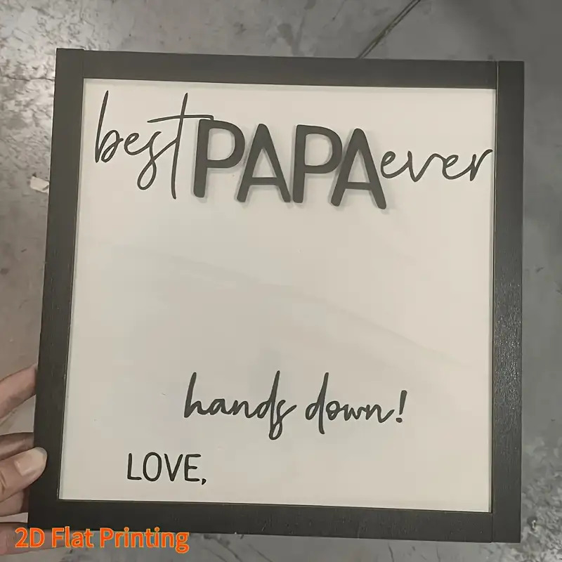 E-shop 2D Flat - Ein 2D-Design, Der beste Papa, Unbestreitlich ein "Holzkarte" - ein emotionales Vatertagsgeschenk von Tochter oder Sohn, ein