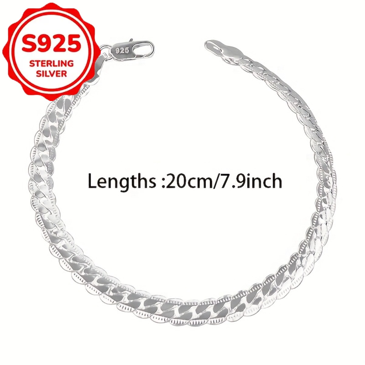 TEMU A Bohemian Twisted Bracelet Made Of S925 925 Silver, This Lightweight And Stylish Wristband Is Use And Special Occasions. It Serves As A
