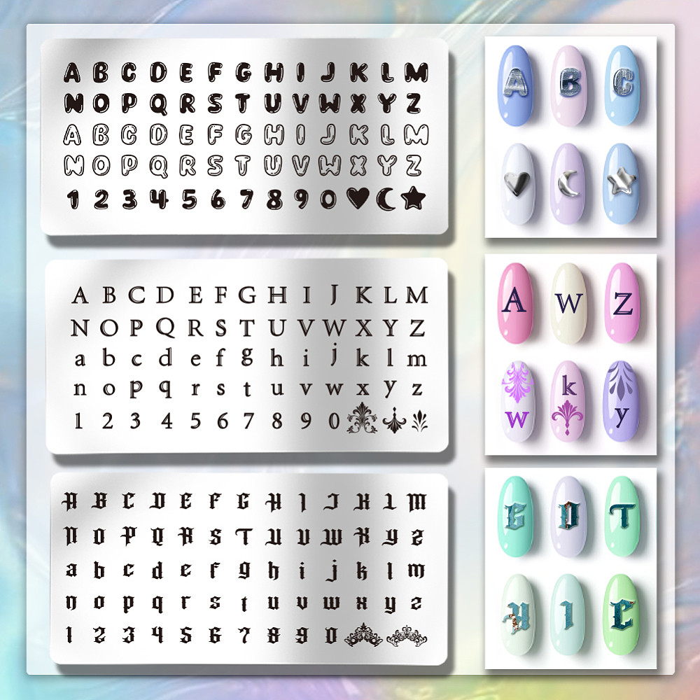 Stainless Steel Nail Art Templates for Creative Designs