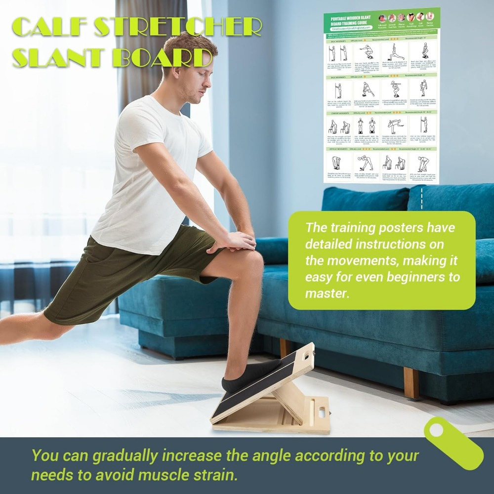 slant board calf stretching adjustable portable wooden Temu