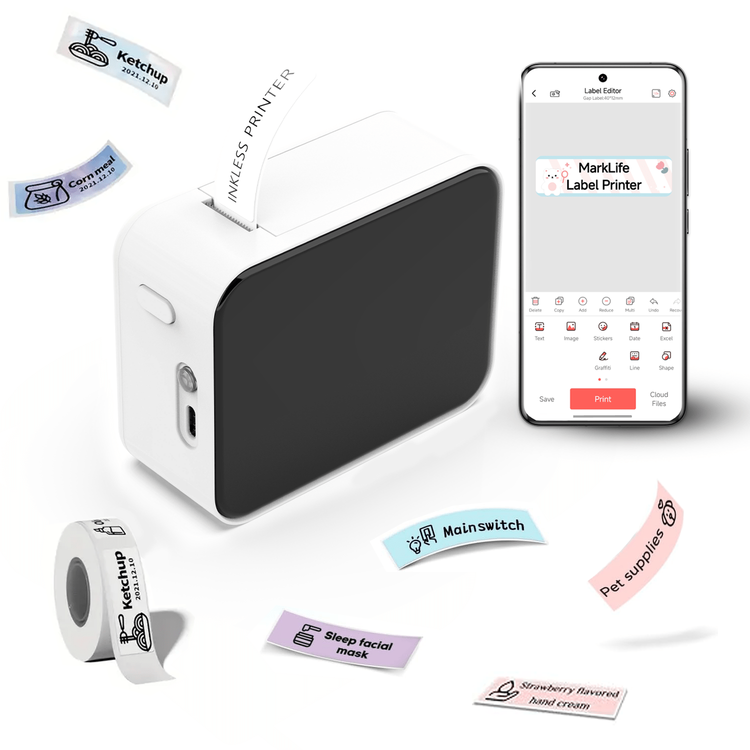 label maker machine sold on Temu United States