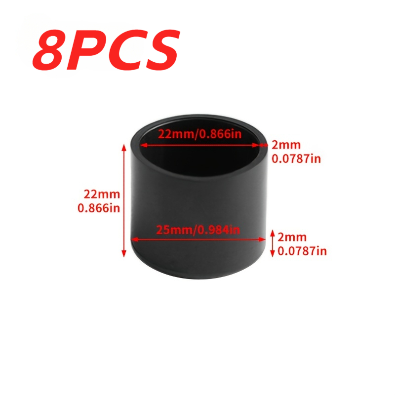 TEMU 8pcs Set 22mm/ 0.866inch Square Plastic Foot Caps, Pvc Pipe Caps, Anti-slip, Soundproof, Scratch-resistant And Wear-resistant Furniture Floor