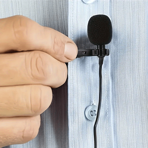 micrófono de condensador con clip, ideal para grabación, transmisión , karaoke, mini micrófono de lavalier portátil, conector de 3.5 mm, interfaz tipo-c, 100% compatible con dispositivos en