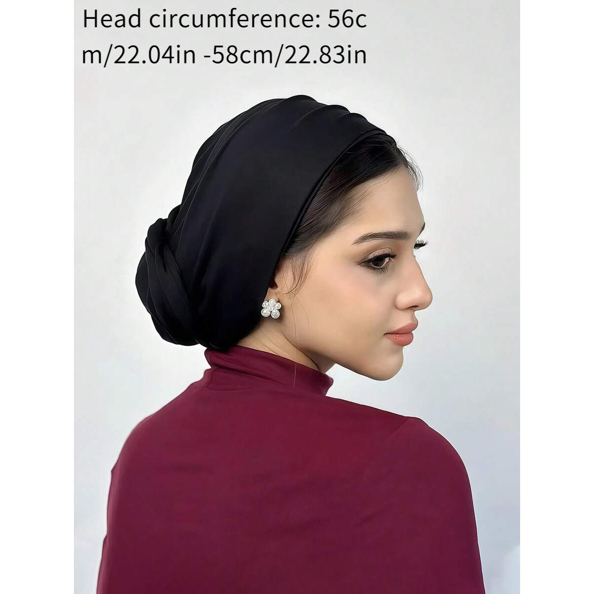 1pc Women's Solid Color Headscarf - Lightweight Elastic Soft Multifunctional Hijab for Yoga, Sports & Daily Wear, 3-Way Wear (Neck Scarf/ Covering/Temple Hair Accessory), Traditional Modest Cover