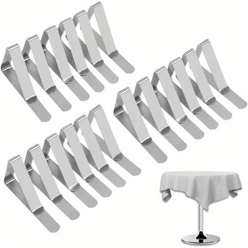 37 li Paslanmaz Çelik Masa Örtüsü Klipsleri 1.52-4.57cm Kalınlığın Üzerindeki Tablolar için - Ağır Hizmet Girişimci Tutuş, Şık Kavisli İnceleme, Dış Mekan/Dahili kullanim üzere dügünlerde parti pijnik ev yemegi icin- Dayanklı & Temizi ( gerekmez), tablolari klipsleri for thick tables hook masa örtüsü ıcun table cloth holder dining tablet picnic essentials event planners wedding