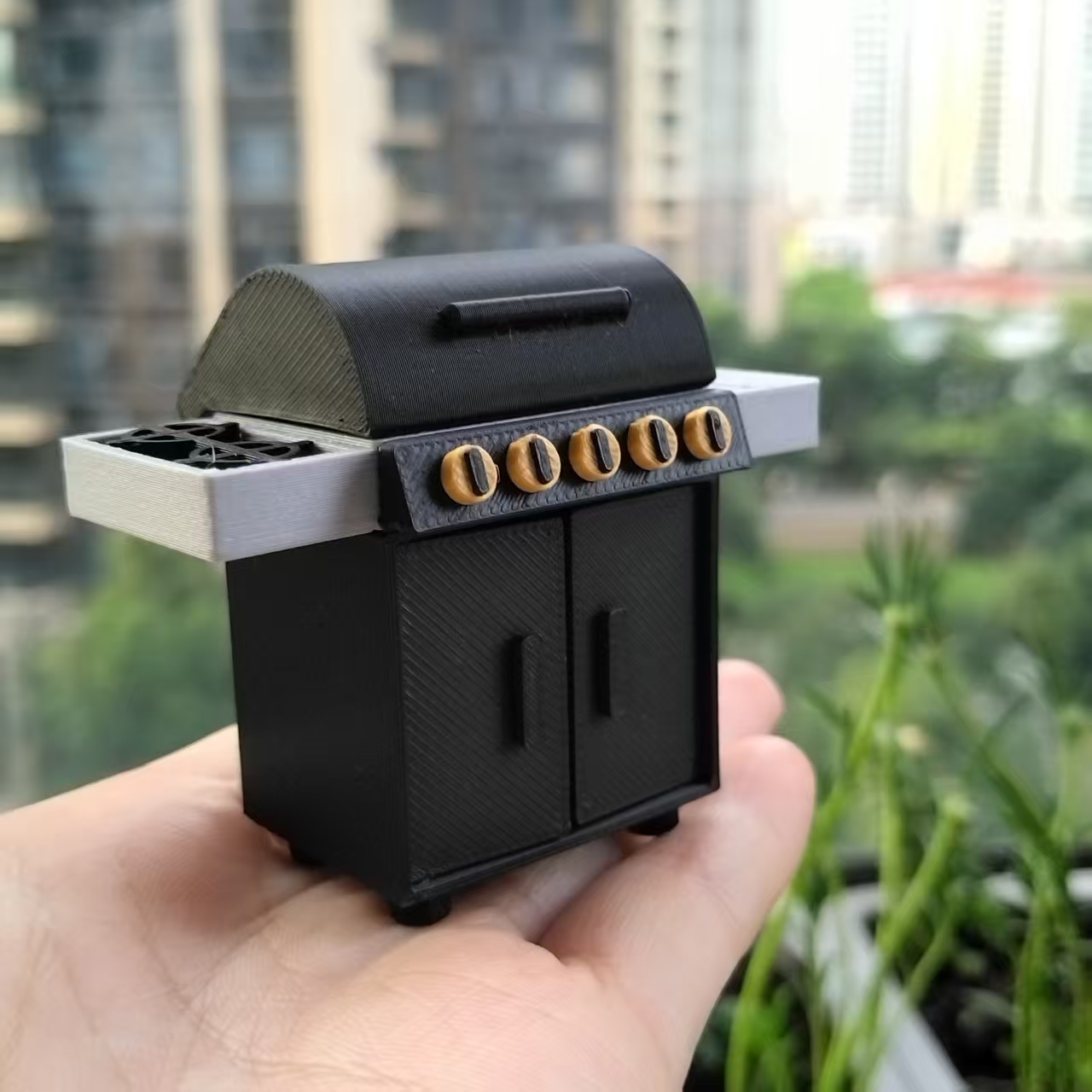 Image of 1:12 Dollhouse Mini Realistic Bbq Grill Model, Pla Material - Dollhouse Accessory/mini Outdoor Terrace Bbq Decor Model/model Enthusiast Birthday Gift And Collectible, Fun To Your