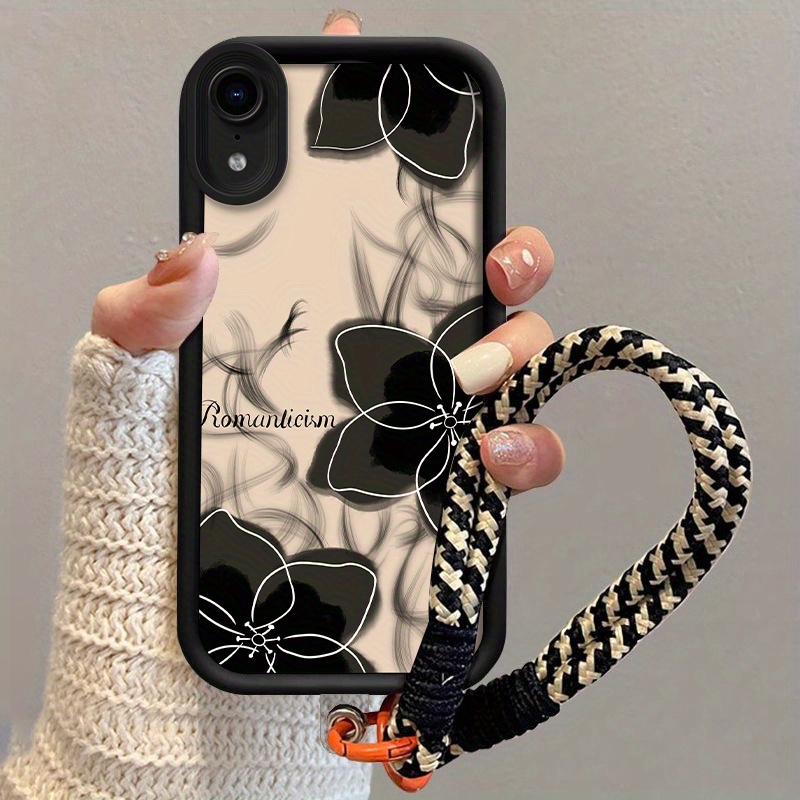 TEMU Phone Case - Stylish Phone Case For Iphonexr Lanyard Phone Case For Men And Women. High-quality Tpu Cute Soft Hanging Rope Anti-fall Protective