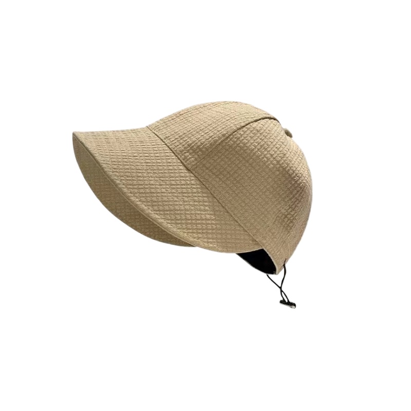 TEMU Women's Waffle Bucket Hat, Sun Hat, Adjustable Versatile Peaked , Suitable For Outdoor