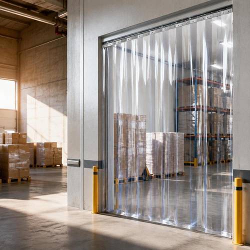 Artikelbild durchsichtiger pvc-streifenvorhang, 2 mm , 10 stück, 1,5x2,4 m, kunststoff-türstreifen mit glattem rand für begehbare gefriertruhen, kühler, lager- garagentore, -20°c bis 60°c