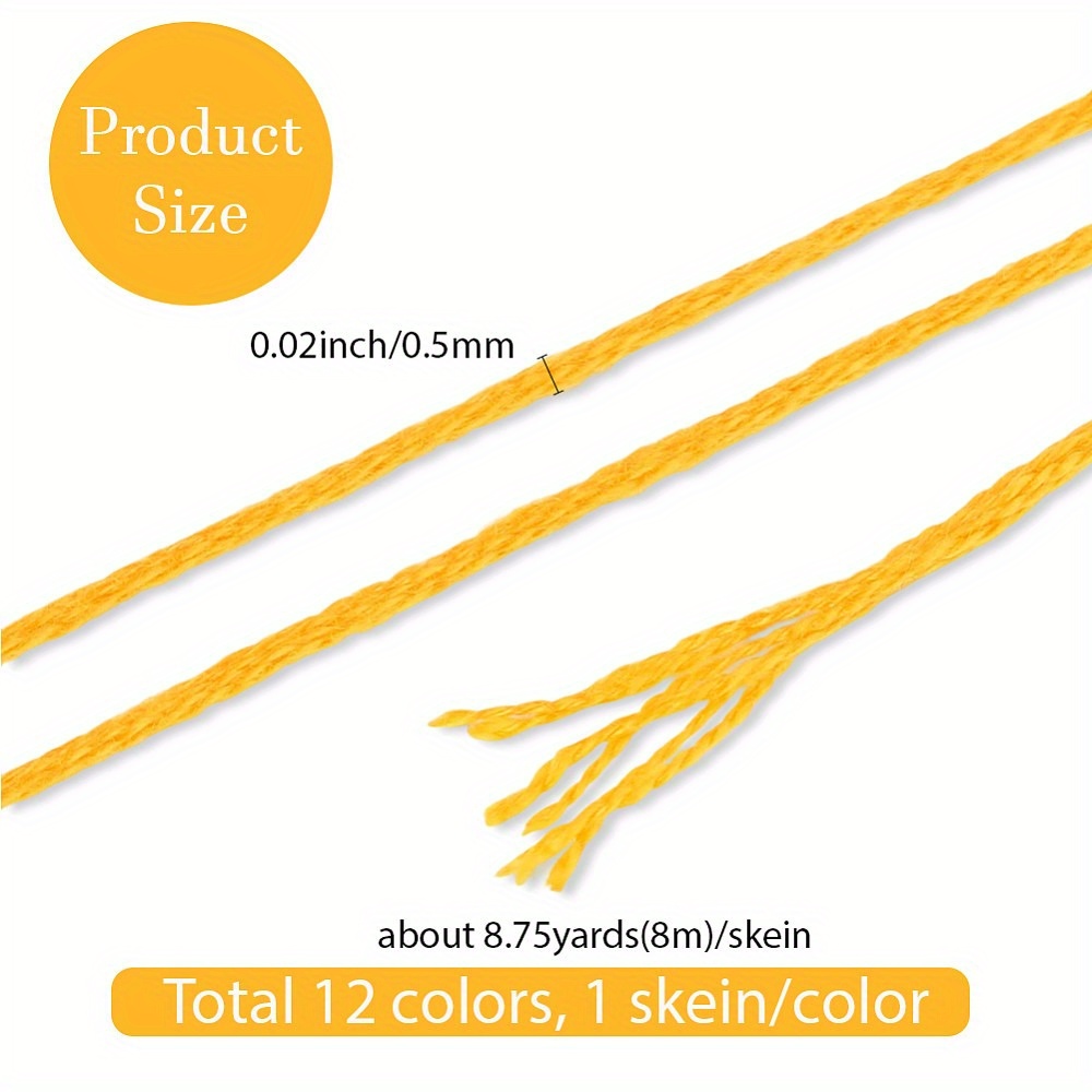 6-Ply Polyester Embroidery Floss, Gradient Colour Set