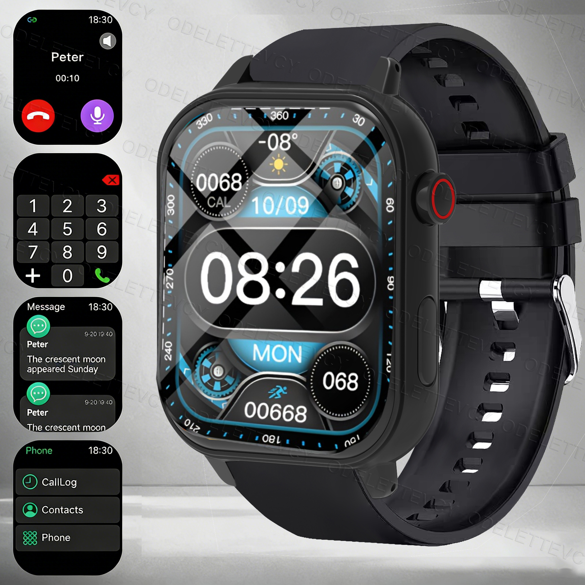 item picture smart watch with wireless call answer make   calls for men women fitness activity   with multiple sports     calculator compatible with iphone  