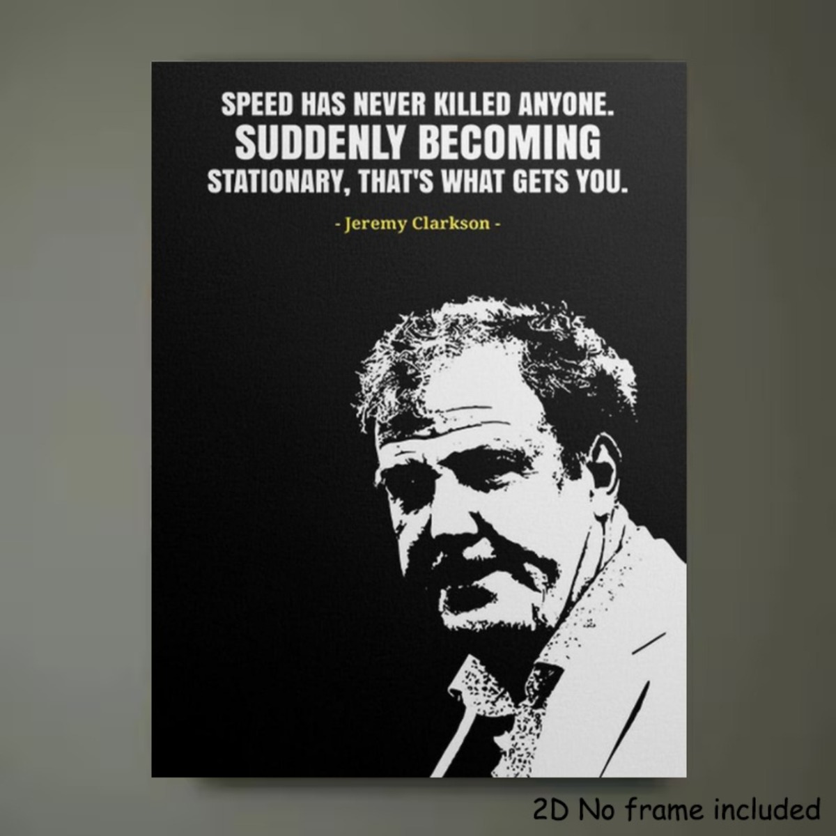 TEMU 2d Flat, 2d Flat 2d 1pc, Canvas, Posters And Prints Canvas Painting, Multiple Sizes, Various Styles, Quote With Black And White Portrait,