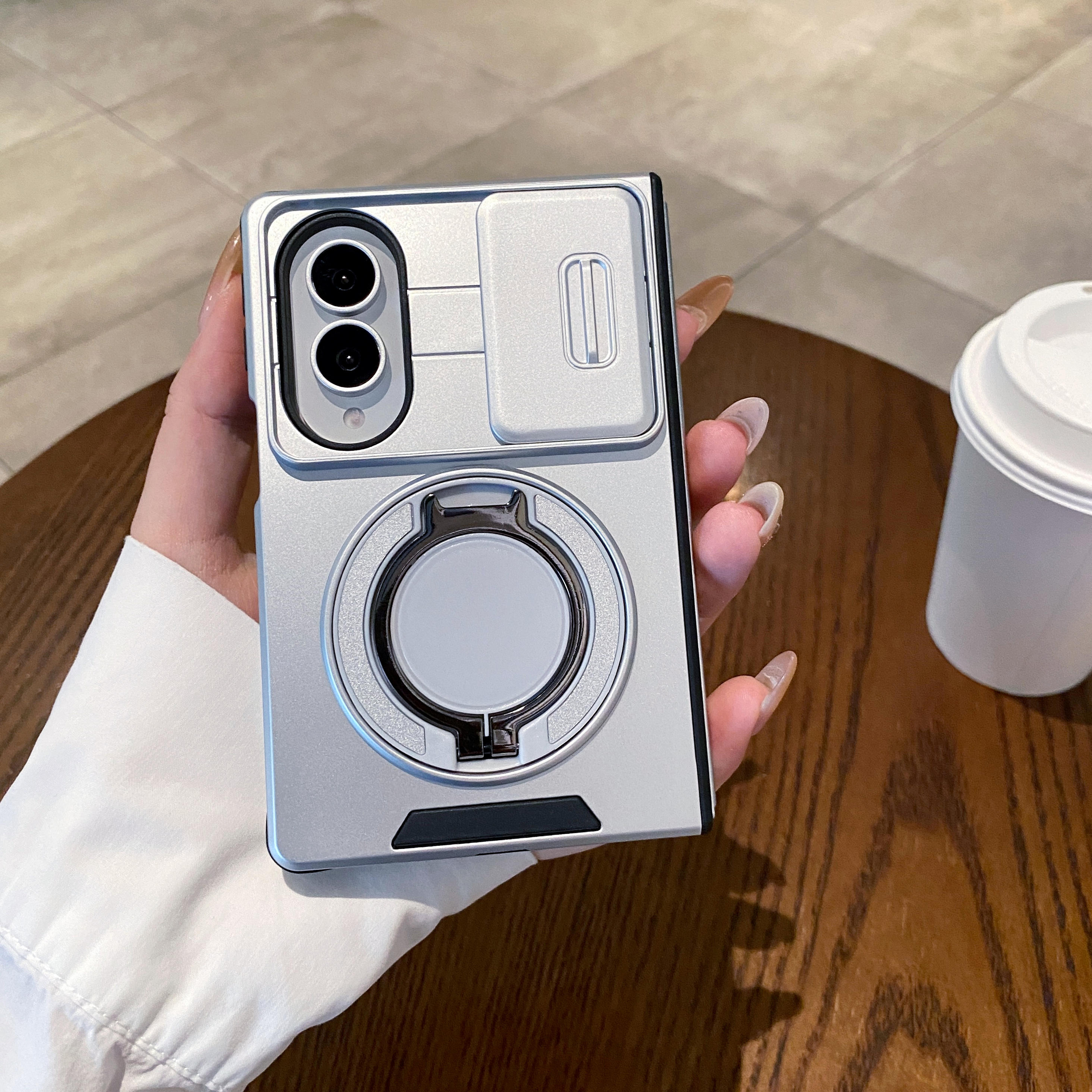 TEMU Phone Case: A New Heavy-duty Shockproof Case For The Fold 8, Suitable For Fold 7/fold 6 Lens Sliding Cover Protection, Featuring -degree
