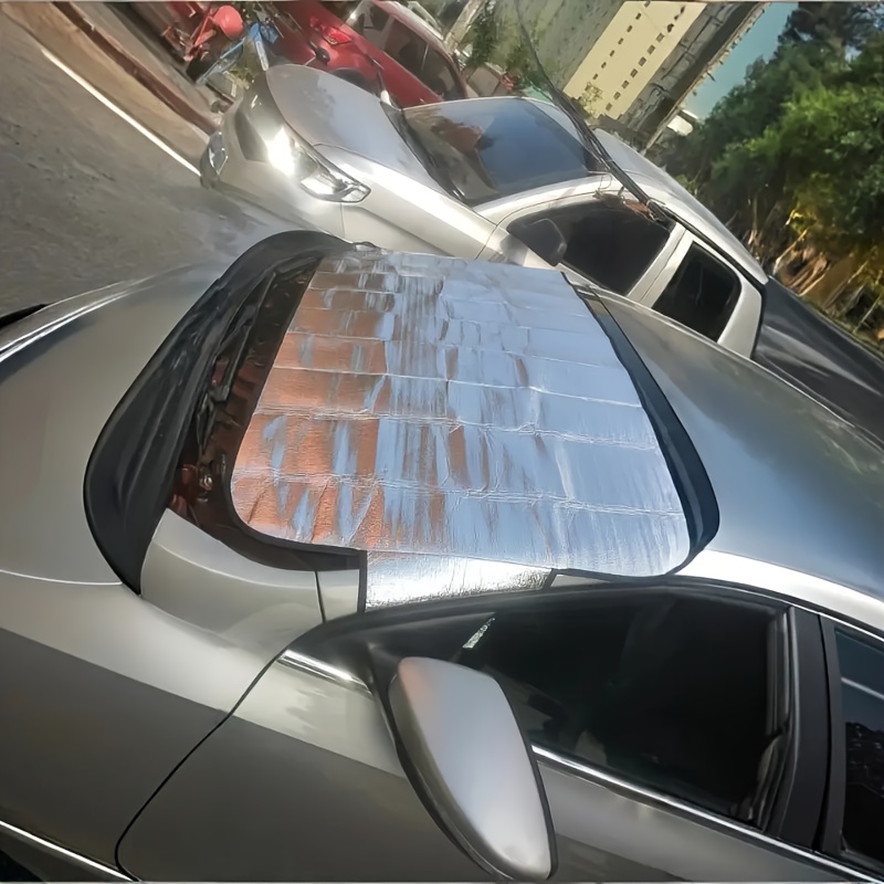 TEMU Foldable Car Cover And Sunshade Curtains - Heavy-duty Snow-proof, Wind-proof, Uv-proof With - Suitable For Sedans, Suvs, Trucks - Handles Heavy