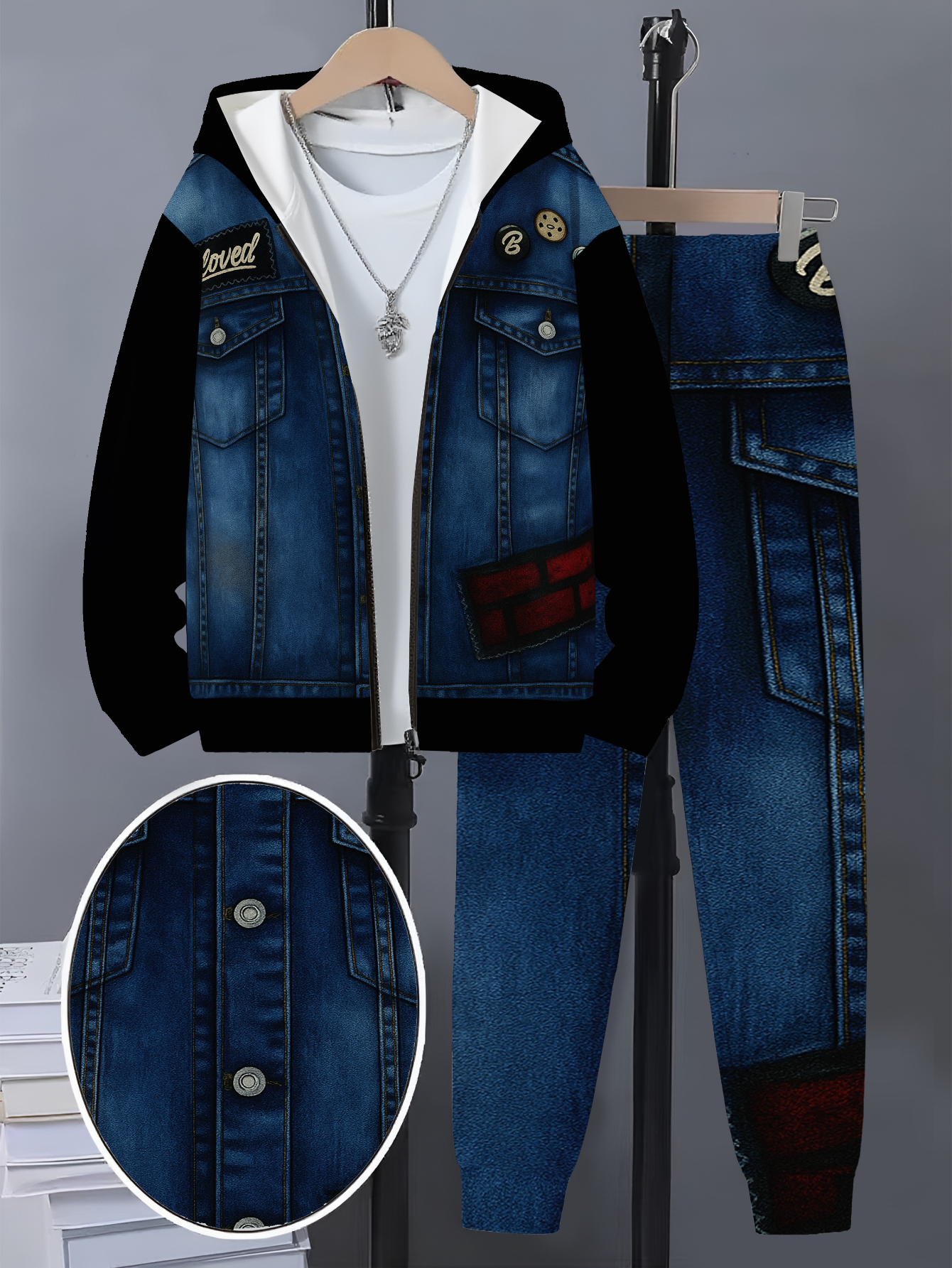 2-delige Jongens Casual Zip Hoodie + Trainingsbroek Set