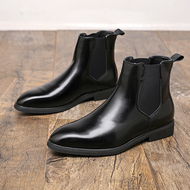 mens pointed toe brushed slip chelsea boots vintage - Temu Mauritius