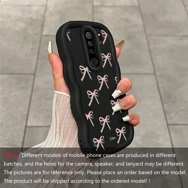 TEMU Phone Case - Flexible Case With Polka Dot Bow For Redmi Note 8 Pro, Ideal For Casual Use