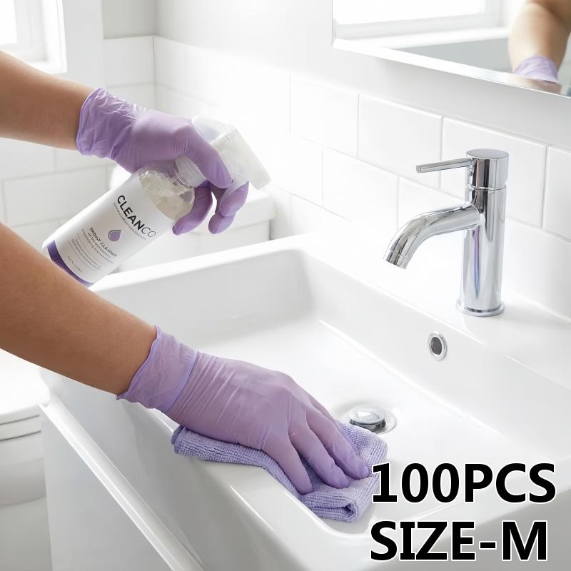TEMU Light Purple Disposable Nitrile Gloves, 5mil, Pleasant To Touch, Similar To Powder-free, Suitable For Tattoos, Painting, Playing With Pets,