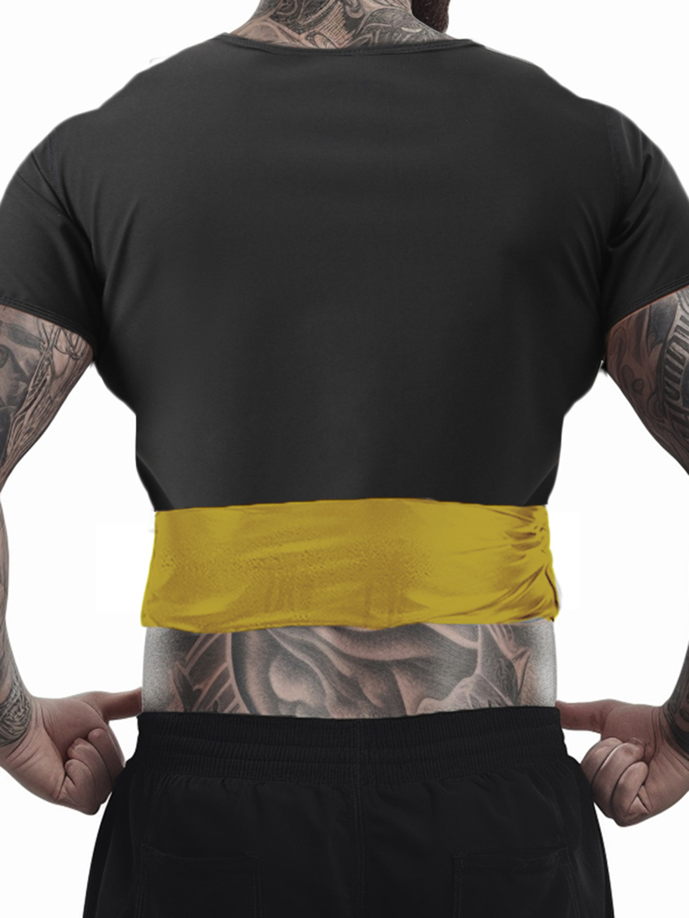 Men'S ARUNOW 2025 Upgraded Sauna Shirt - Quick-Dry, Odorless Fabric - Round Neck, Thin Straps - Sweat-Wicking & Compressive for Gym & Fitness - Solid Color, Long Sleeve, Breathable, Sweat-Resistant