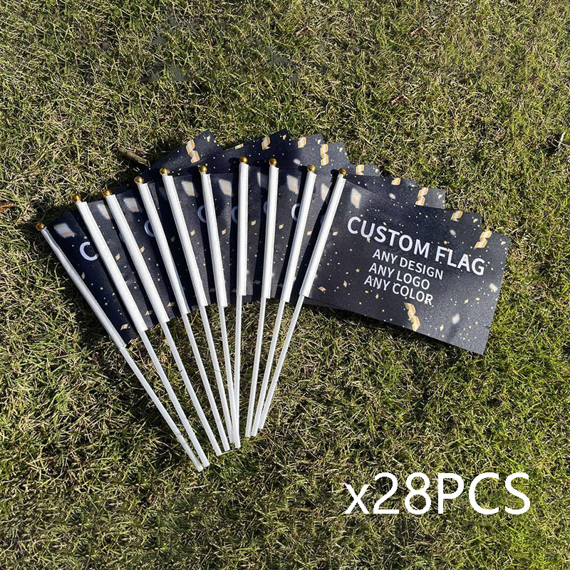 TEMU Custom Handheld Flags, Personalized Waving Flags, Stick Flags, Featuring Custom Photos, Text, Or Logos, Suitable For , , Holiday Decorations,