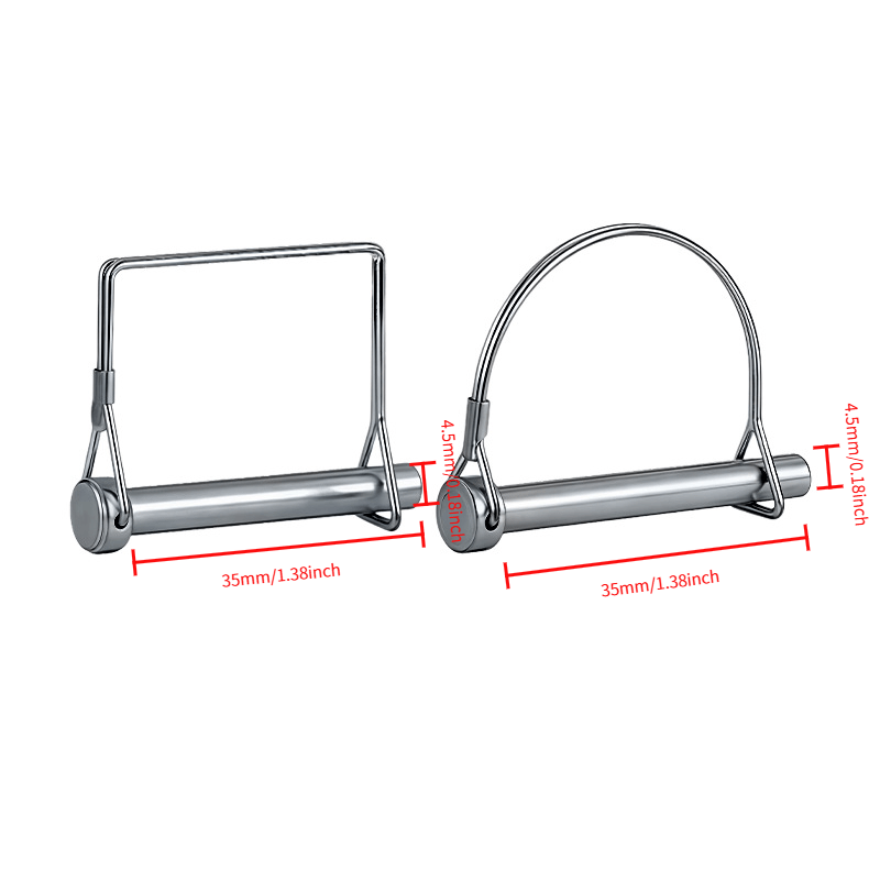 TEMU Trailer Hitch Pin Assortment, Square And Arch Wire Lock Pins, -plated Carbon Steel Safety Pins For Pto, Farm, Mower, And Boat Trailer Couplers,