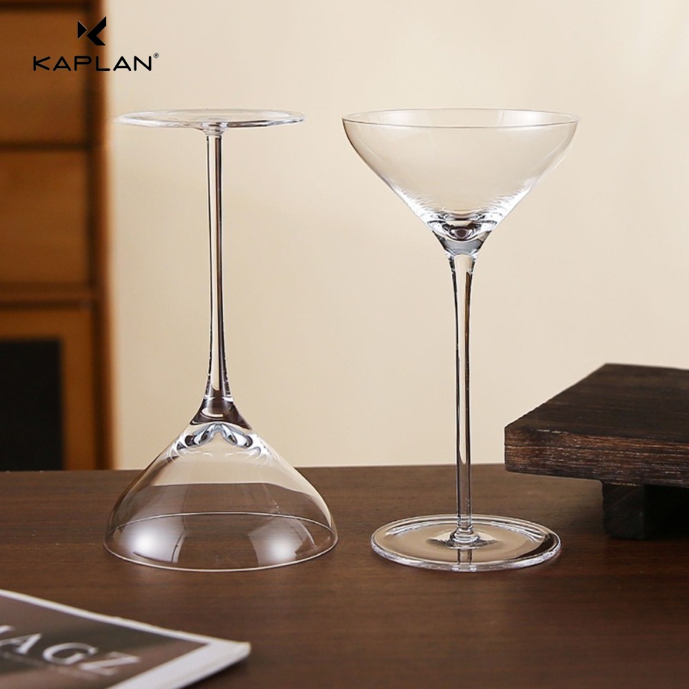 TEMU 2pcs Kaplan Crystal Wine & Cocktail Glasses Suitable For Martini, Margarita, Champagne - -shaped Stemmed Glassware With Lip Contact For Bar,