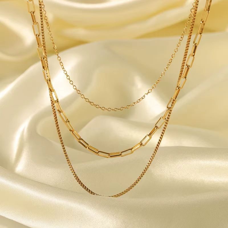 Layered 18K Gold Plated Necklace — Stylish Everyday Accessory