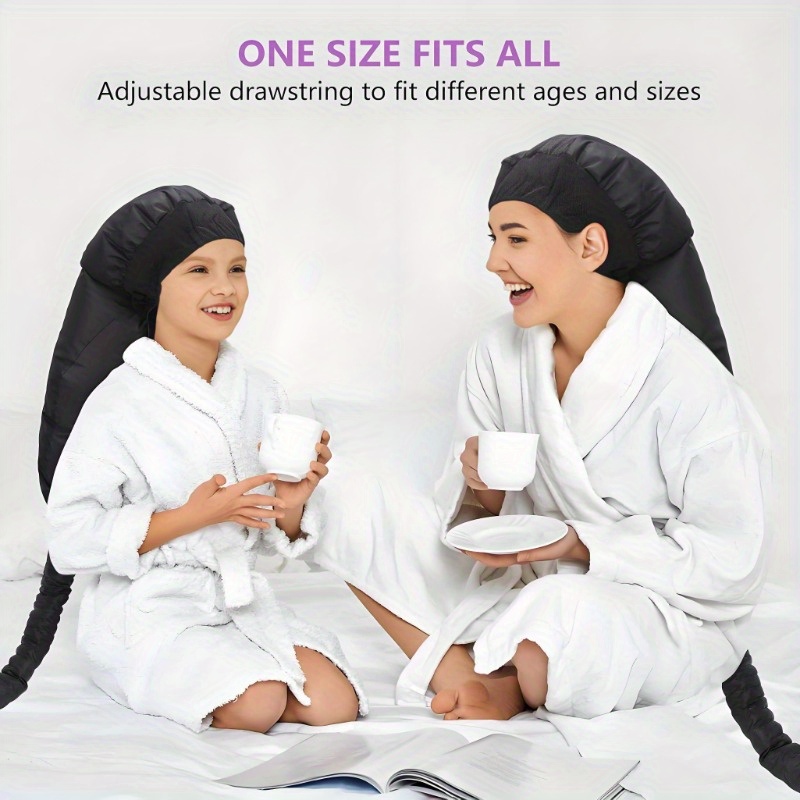 1个黑色卷发烘干帽 | 更快干燥 & 深层护理，超大空间，适合浓密卷发和造型工具，非纺织品，无香味 商品详情 0