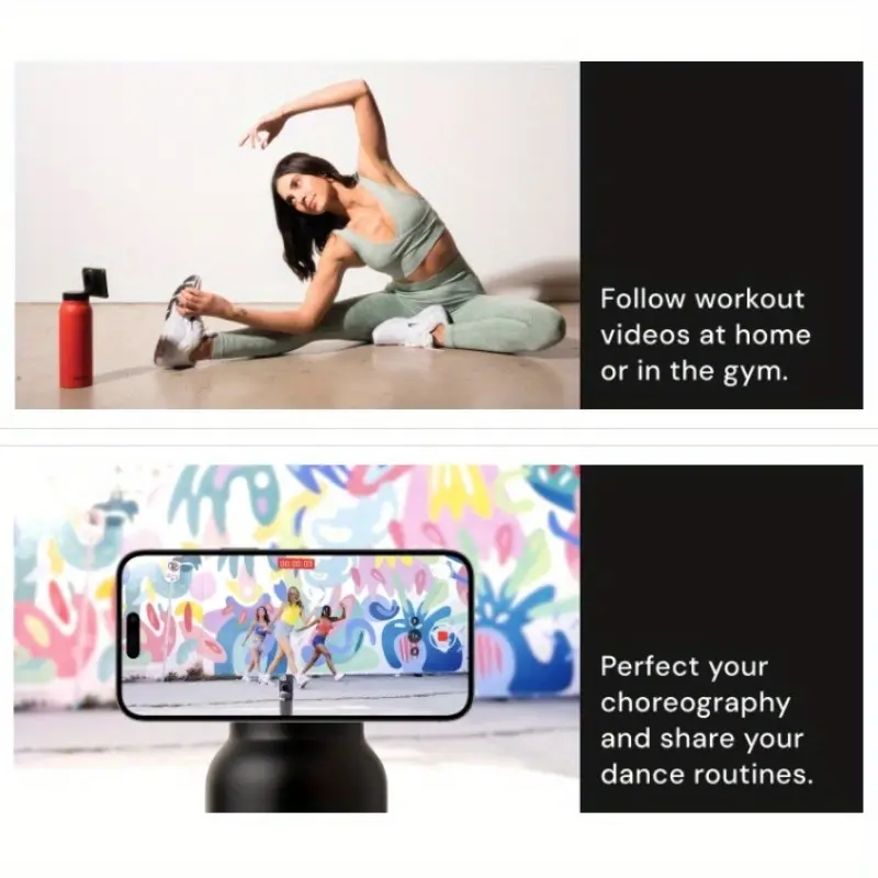 24oz stainless steel vacuum insulated water bottle with magnetic phone holder 360 rotating tripod mount 12h hot 24h cold travel mug for hiking gym office cycling ivory black outdoor hydration durable details 3