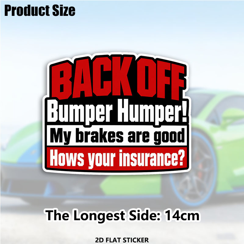 TEMU 5.5-inch Rear Sticker, Close Following Warning Car Sticker, Fun Brake Information Vinyl Sticker, Humorous Rear Window Sticker, Driver Prank