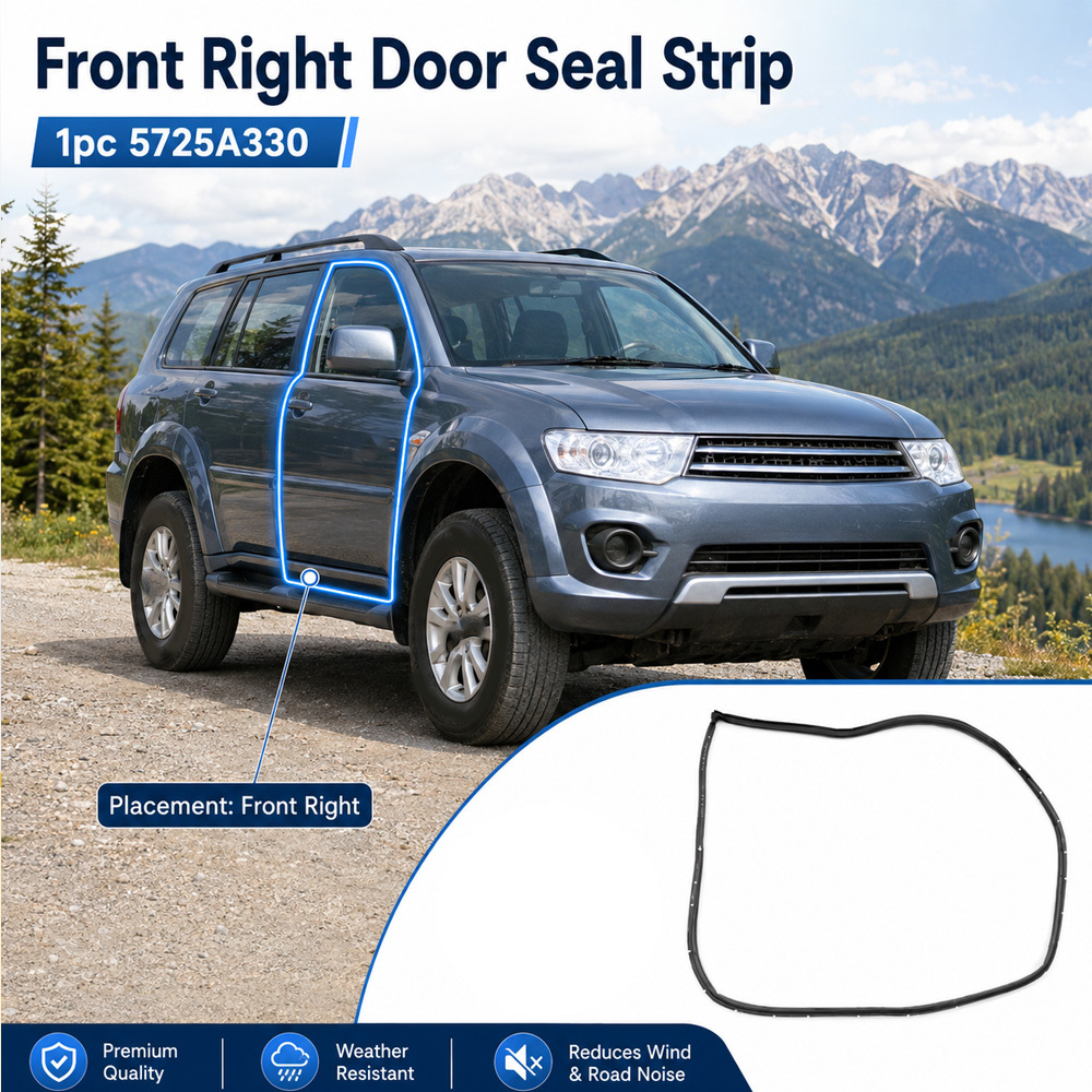 Automobilio durelių sandarinimo juostos, guminės durelių sandarinimo juostos, skirtos Mitsubishi Pajero Montero Sport 2013 2014 2015 2016 2017 5725A329 5755A337