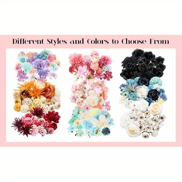 21pcs   clips for women - boho   clips with green stems, elegant floral hairpins for weddings, bridal accessories, and formal events, wedding hair accessories, wedding hairpins, sophisticated style, durable hairpins Product details 3