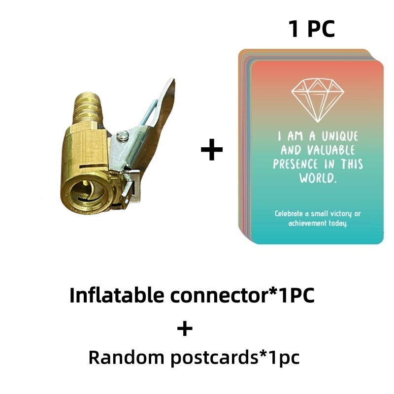 TEMU 1pc Quick Inflation Tire Valve Core And Random Style Postcard 1pc - Durable Metal Construction, , Suitable For Car Tires, Motorcycle Tires,