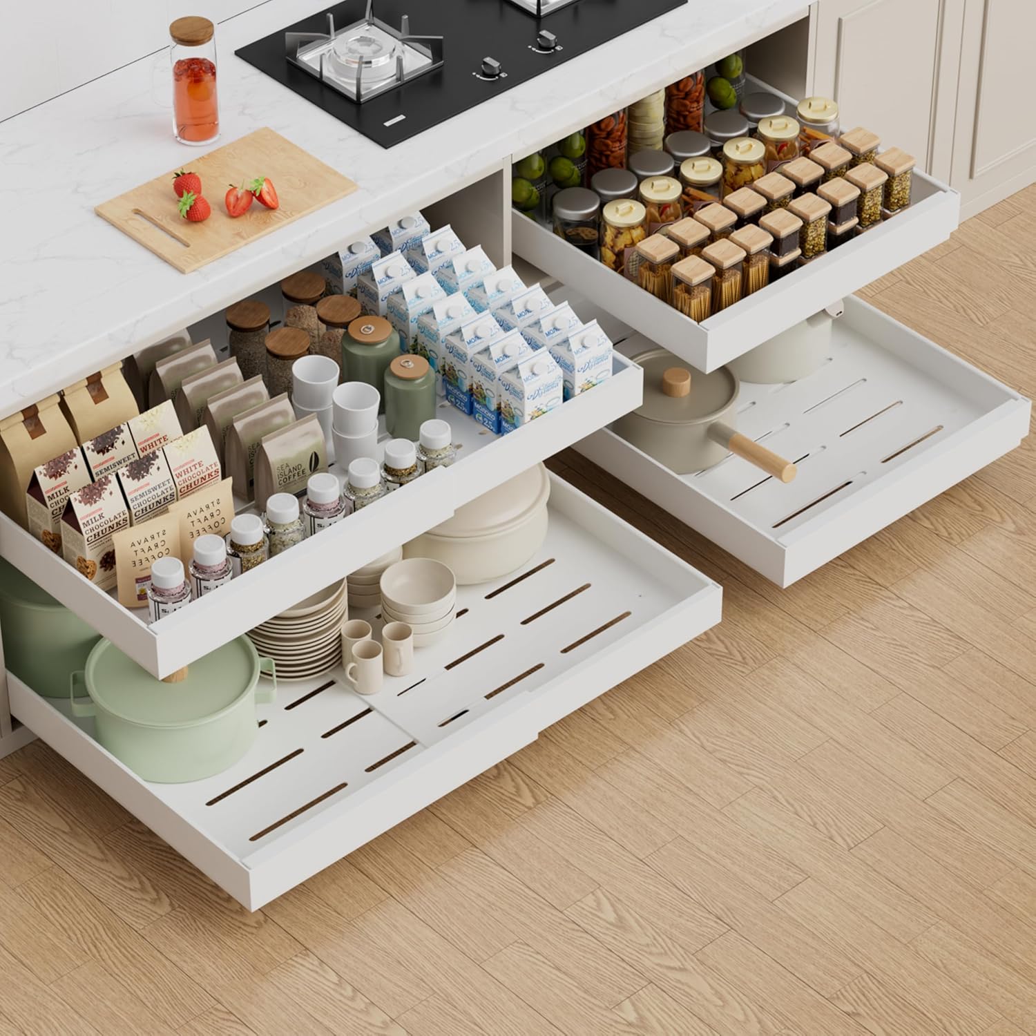 ausziehbarer schrank organizer 16 5 tiefe auszieh schubladen