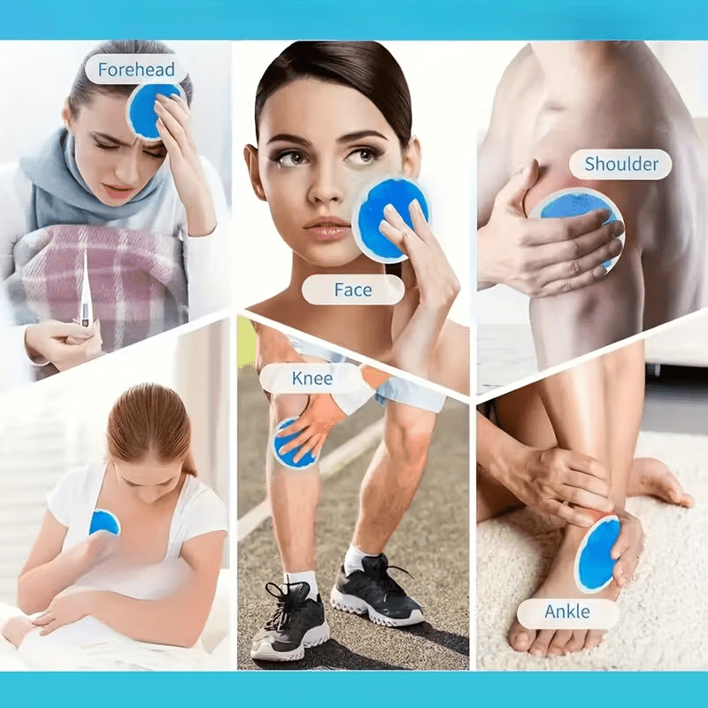 5pcs Reusable Cold & Hot Compress Packs - Painless Relief for Face, Hands & Feet, & Joint Care Suitable for Post-Exercise, Travel, Flights, Nighttime Relaxation - Unisex for s