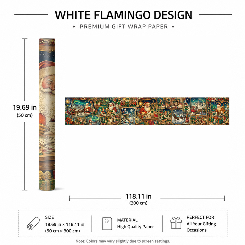 TEMU 1 Rouleau de Papier Cadeau 50X300Cm (19.7X118.1In) Motif Floral Sophistiqué et Élégant, Parfait pour , Anniversaires et Fêtes, Couleurs