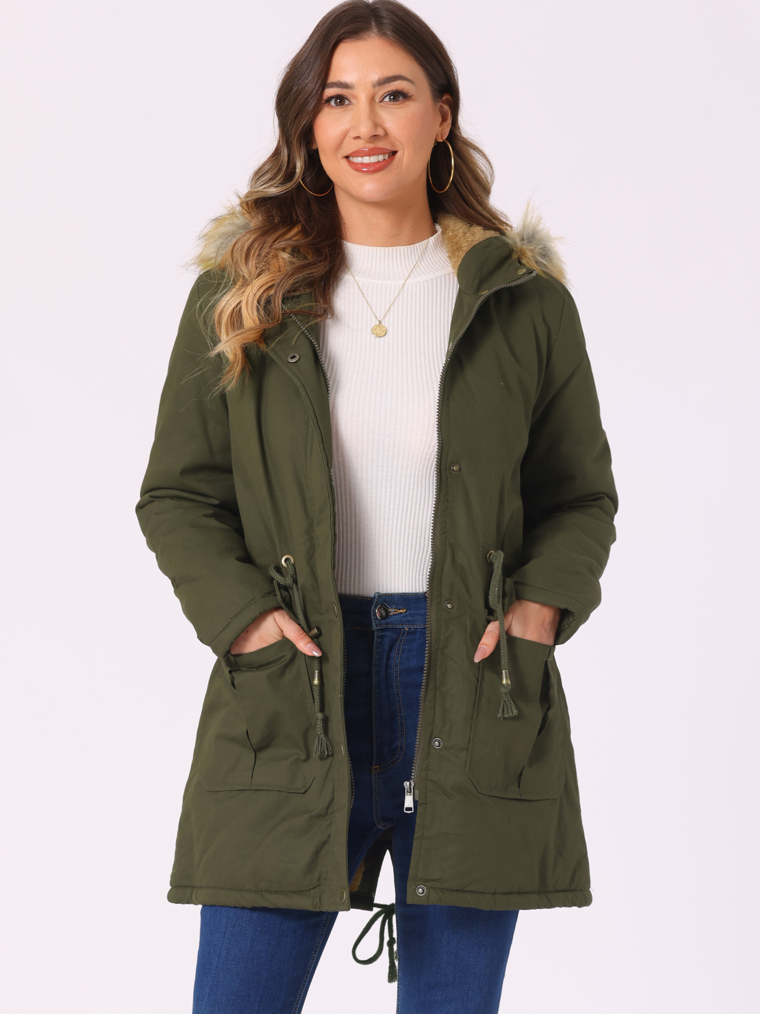 値下げ中　SUNAOKUWAHARA desert weather coat women's casual polyester parka jacket solid color windproof