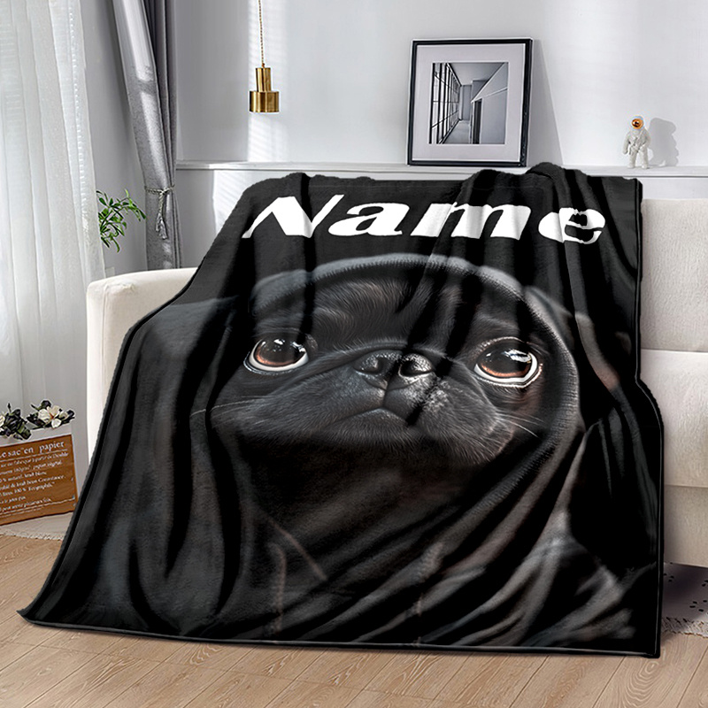 Throw Blanket Black Dog Sweatshirt Blanket DigiPups Scottish Terrier Dog  Plaid Outfit Cartoon Sherpa Fleece