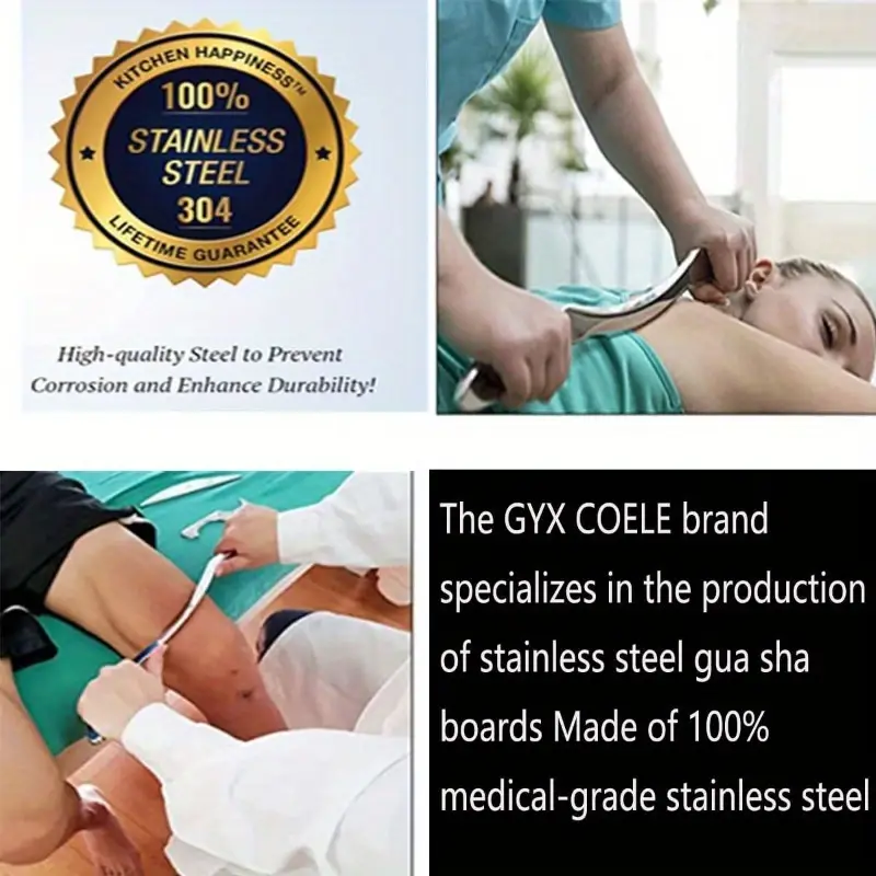 muscle scraper stainless steel gua sha massage iastm tools great long bar Product details 5