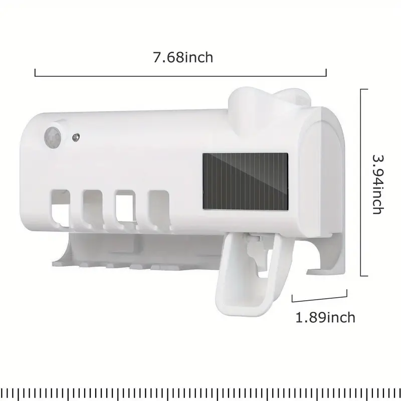 white black toothbrush holder wall toothbrush holder toothbrush holder set with 4 slots and 1 automatic toothpaste dispenser for ladies family bathroom accessories Product details 8
