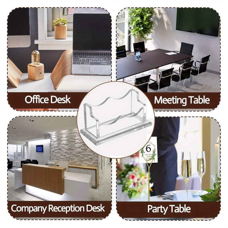 Custom Engraved Acrylic Business Card Holder - Personalized Name & Logo, 12 Design Options, High-Quality Engraving, Modern Minimalist Desk Organizer for Office, Unisex Corporate Gift, Business Card Holder for Desk, Professional Accessory, Sleek Design, Durable Construction, Card Display Stand, Office Accessory, Office Desk Accessory, Visit Card Holder, Photocard Holder, Desk Business Card Holder, Business Card Stand, Desk Calendar, Business Card Case, Business Card Holder/female