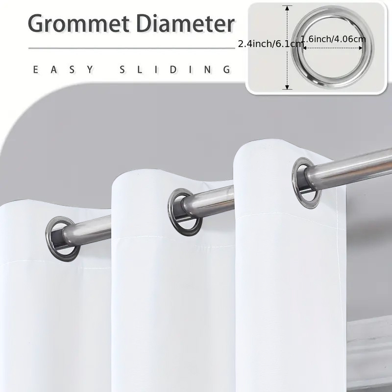 два штора-теплоизолятора, 100% светонепроницаемые, шумопоглощающие, солнцезащитные шторы, затемняющие комнату, из однотонного полиэстера с подкладкой с покрытием, легкие, с верхним отверстием для подвешивания, в современном романтическом минималистичном стиле Детали 13