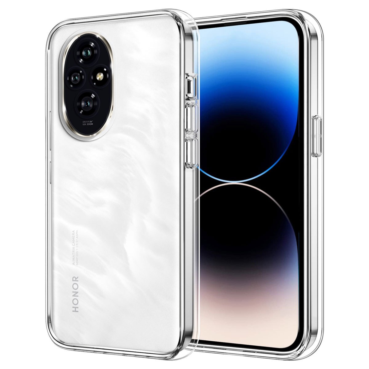 

Étui de Protection pour Honor 200 / 200 Pro, Coque Mobile Flexible Anti-Chute Protection Intégrale Anti-Rayures Couverture Arrière Transparente