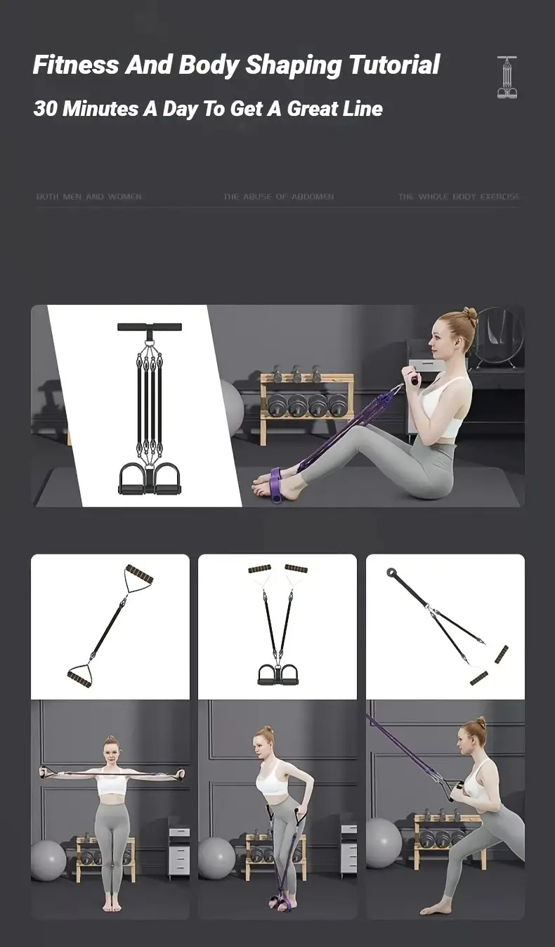 pedal tensioner for home use multifunction fitness   band trainer back abdominal muscle workout equipment Product details 6